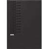 BRUNNEN Calendario a libro modello 795 (2025) Black Classic, 1 pagina = 1 giorno, A5, 352 pagine, copertina Balacron, nero