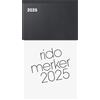 rido/idé Libro precedente mod. Merker 2025 | 108 × 201 mm plastica nero