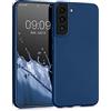 kwmobile Custodia Compatibile con Samsung Galaxy S22 Plus Cover - Back Case Morbida - Protezione in Silicone TPU Effetto Metallizzato blu metallizzato
