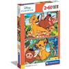 Clementoni Lion King Supercolor Disney The King-2X60 (Include 2 60 Pezzi) Bambini 5 Anni, Puzzle Cartoni Animati-Made In Italy, Multicolore, 21604