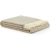LANEROSSI, Plaid Iseo Spina, 130x170 cm, pura lana vergine, peso invernale, beige