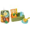 FLYPOP'S - Set Stoviglie con Lavello - Gioco di Imitazione - 033628 - Multicolore - Plastica - Cucina - Giocattolo per Bambini - Regalo - Rubinetto - Frutta - Verdura - Dinette - A Partire dai 3 anni