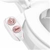 Luxe Bidet NEO 185 Plus - Sedile WC meccanico di nuova generazione con innovative cerniere EZ-Lift, doppi ugelli e modalità autopulente a 360° (oro rosa)