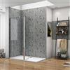 OCEAN ITALY S.R.L. OCEAN ITALY 160x200 cm Doccia Walk In 120 cm + Paretina Mobile 40 cm in Vetro Temperato Anticalcare 8 mm Barra Stabilizzatrice da 90 cm Telaio Cromato Lucido