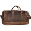 STILORD 'Edson' Borsa da Viaggio in Pelle con Tracolla Weekender Uomo Donna Vintage Bagaglio a mano Borsone sportiva in Cuoio per Viaggi, Colore:calais - marrone