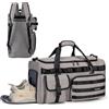 GreenTaya Borsa sportiva Borsa da viaggio con scomparto per scarpe Scomparto bagnato, Weekender impermeabile Palestra Bagaglio a mano Borsa da allenamento Borsa da nuoto per donne uomo,Grigio