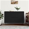 Hovothy Credenza 104x35x70cm Nero Legno Multistrato,Ferro Dispensa Cucina Mobile Alto Madia Soggiorno Moderna Armadio Ingresso Guardaroba Como Camera da Letto Mobile Portaoggetti
