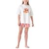 Schiesser Pigiama Corto - 100% Cotone Biologico - Taglia 140 Fino a 176 Set, off-White_180956, 164 cm Bambine e Ragazze