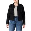 ONLY CARMAKOMA CARWESPA LS JACKET BLACK DNM, Giacchetto denim Da donna, Black, 52