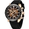 BENYAR Orologio da Uomo Cronografo Analogico al Quarzo Impermeabile Luminoso Sportivo Affari Orologio da Polso Cinturino in Pelle/Acciaio Inox Regalo per Uomo