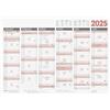 BRUNNEN Calendario da tavola (2025), 1 pagina = 6 mesi, A3 orizzontale