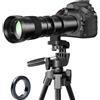 BENOISON Obiettivo F per Nikon - Teleobiettivo 420-800mm f/8.3 Zoom Obiettivo Manuale per Nikon D3500 D850 D7500 D5600 D3400 D500 D7200 D5500 D750 D810 D3300 D5300 D610 D7100 D5200 D600 DSLR Fotocamere