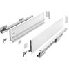 GTV- Sistema di Cassetti AXIS PRO, Set Guide Scorrevoli per Cassetti, Set di Cassetti, Portata fino a 40 kg, Cassetti Scorrevoli Con Chiusura ammortizzata - Larghezza 500mm, Altezza 120mm, Bianco