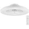 BEPER P206VEN640 Ventilatore da soffitto con luce LED, 40W, 3 Velocità selezionabili, Timer Programmabile, Ventilatore con Telecomando Incluso, Bianco