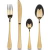 BERGNER MUNICH - Set posate 24 pezzi per 6 posti tavola - Acciaio inossidabile - Spessore 2,5 mm - Finitura a specchio color champagne - Lavabile in lavastoviglie - Ottimale per l'uso quotidiano