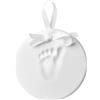 Little Pear - Decorazione da appendere, motivo: impronte della mano o dell'impronta dei piedi, per la cameretta dei bambini, colore: Bianco