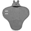 Jollein 032-566-65332 - Coperta in peluche, motivo: coniglio, 100 x 105 cm, colore: Grigio