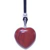 NILUXE DESIGN -Ciondolo in pietra naturale a forma di cuore 3x3 - Collana donna amuleti di protezione - Cuore di minerale, gemma semipreziosa in vari colori curativa dell'amore(Diaspro rosso)