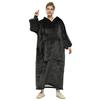 AOSEE Pullover Felpa con Cappuccio Oversize con Tasca Frontale Blanket Hoodie Morbida Coperta con Maniche Calda e Confortevole per Uomini, Donne, Ragazze, Ragazzi, Amici (Grey)
