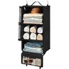 GRANNY SAYS Organizer Armadio da Appendere, Organizer da Viaggio Appendere con 3 Scomparti, Organizer Armadio Salvaspazio per Vestiti, Nero Appendi Borse da Armadio, Ripiani per Armadio Interno