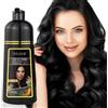 VOLLUCK Shampoo Colorante Donna Uomo, Naturale Pigmentina Capelli Bianchi, 3 in 1 a Lunga Durata Hair Dye Shampoo 500 ML (Nero)