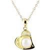 Bella Pearls Donna 925 placcato rodio argento Bottone perla cinesa da coltivazione