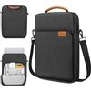 TiMOVO Custodia per Laptop per MacBook Air 13 pollici 2026 Modello A3449/A3240 con Chip M5/M4, Borsa da Trasporto con Manico e Tracolla, Nero & Grigio