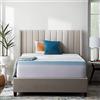 Lucid - Fodera per topper in memory foam, morbida e traspirante, lavabile in lavatrice, per letto matrimoniale, colore bianco, con angoli (solo fodera, topper non incluso).