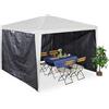 Relaxdays Tende per Gazebo Laterali 2x3 m, Set 3, Telo Impermeabile, Pareti in PE con Chiusure a Strappo, Grigio Scuro, 80% 20% plastica, 200 x 300 x 0.1 cm