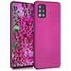 kwmobile Custodia Compatibile con Samsung Galaxy A51 Cover - Back Case Morbida - Protezione in Silicone TPU Effetto Metallizzato rosa metallizzato