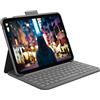 Logitech Slim Folio, custodia con tastiera per iPad (10a generazione e A16) con tastiera wireless Bluetooth integrata, Layout Italiano QWERTY - Grigio