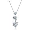 E Collane con Ciondolo a Forma di Cuore in Argento Sterling 925 per Donna, Collana con Ciondolo Halo in Argento da Donna Delicata con Zirconi AAA