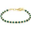 GAVU Bracciale Uomo Oro, Bracciale di Pietre Naturali e Pepite Quadrate di Acciaio Inossidabile, Malachite/Lapilsazzuli/Onice Opaco/Turchese