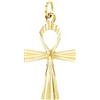 forme di Lucchetta Lucchetta - Ankh Ciondolo Croce Egitto - Chiave della Vita in Oro Giallo 14k, Charms e Ciondoli Unisex per Collana Uomo Donna fino a 4mm