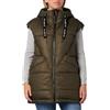 Blauer SMANICATI Imbottito Ovatta Piumino a Gilet, 659 Oliva Scuro, M Donna