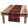 ABAKUHAUS Plaid Servizio all'Americana, Caledonia stile scozzese, Rettangolare Decorativo per Sala da Pranzo Cucina, 40 cm x 180 cm, Rosso Blu