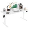 TRIUMPHKEY 140x60cm Scrivania Regolabile in Altezza,Elettrica Scrivania Ufficio con Funzione di Memoria,Tavolo da Computer,Postazione di LavoroStanding Desk 71-119 cm（Bianco）