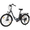 Touroll B1 Bicicletta Elettrica, 26 Bici Elettrica Adulto con 36V 15.6Ah Batteria al Litio Rimovibile, Autonomia di 90-40km, 7 Velocità, Velocità Max 25km/h