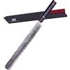 FINDKING Coltello Brisket 30cm Damasco Carne con Custodia ABS Eternity | Acciaio Damasco 9Cr18MoV, manico ottagonale resina, Serie Eternity, coltello BBQ, affettare carne e arrosti