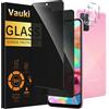 Vauki 2 Pezzi Privacy Vetro Temperato per Samsung Galaxy A71 4G/5G con 2 Protezione Fotocamera,Pellicola Protettiva Anti-Spy,Durezza 9H,Anti-Graffio,Senza Bolle,Anti-Spia Pellicola