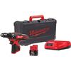 Milwaukee Trapano avvitatore a batteria M12 BDD-201C Nero, Rosso.