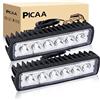 PICAA 2pcs Faro da Lavoro LED 18W Mini 6 Pollici Spot Light per Auto, Off Road per Fuoristrada Guida Fendinebbia, per Barca Luci di Guida Faro, per SUV Lampada Trattore