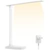 Lepro Lampada da Scrivania LED 800LM, Lampada da Tavolo 72 LEDs, 5 Colori e 5 Livelli di Luminosità, Dimmerabile, Luce Scrivania Protezione degli Occhi per Lettura/Studio/Ufficio, Bianco