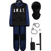 ReliBeauty Costume SWAT Bambino Ragazzo Vestito Carnevale Poliziotto con Passamontagna e Accessori Halloween, 11-12 anni(150 cm)