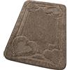 emmevi Tappeto Bagno Soffice Antiscivolo Assorbente Moderno Camera Letto Casa MOD.Moorea 8 50x110 Marrone