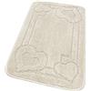 emmevi Tappeto Bagno Soffice Antiscivolo Assorbente Moderno Camera Letto Casa MOD.Moorea 8 50x80 Beige