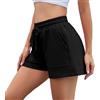 Irdcomps Pantaloncini Donna Shorts Pantaloncini Donna Sportivi Estivi Pantaloni Corti Cotone Larghi con Tasche Coulisse Casual Jogging Verde L