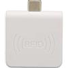 PUSOKEI Lettore di Schede per Telefono Cellulare RFID ID, Lettore di Smart Card Senza Portatile USB C 125Khz, Cicalino Integrato, Lettura Rapida di Schede, Supporto per Tablet PC