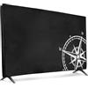 kwmobile Protezione Compatibile con 65 TV - Cover Proteggi-Schermo PC e TV da Interno - Custodia Protettiva Anti-Polvere - bianco/nero