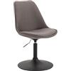 CLP Sedia Da Pranzo Regolabile Maverick In Stoffa I Sedia Design Rosa Scandinavo Base Tonda In Metallo, Colore:grigio scuro, Colore del telaio:nero